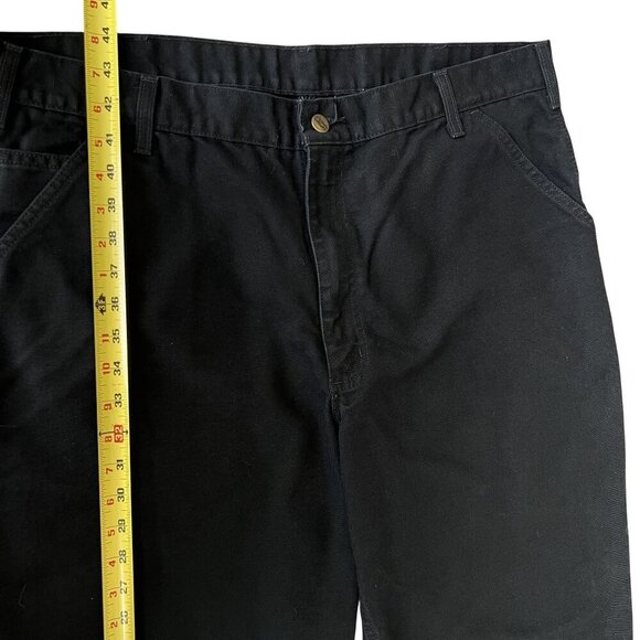 Carhartt Mens 40x32 Duck Loose Fit Canvas Black Utility Chore Pants Carpenter - Picture 9 of 16